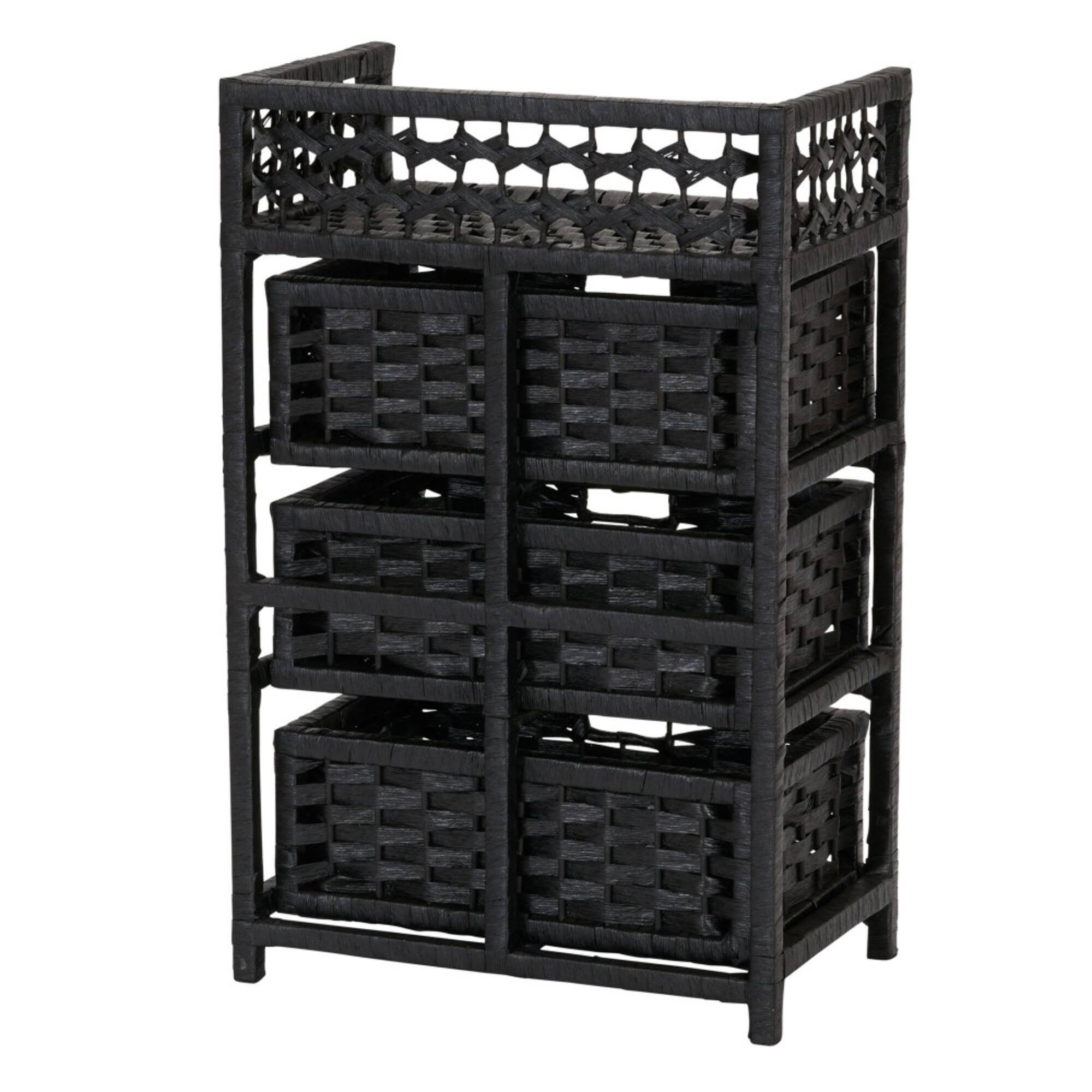 Household Essentials Woven 3 Drawer Chest with Cutout Handles